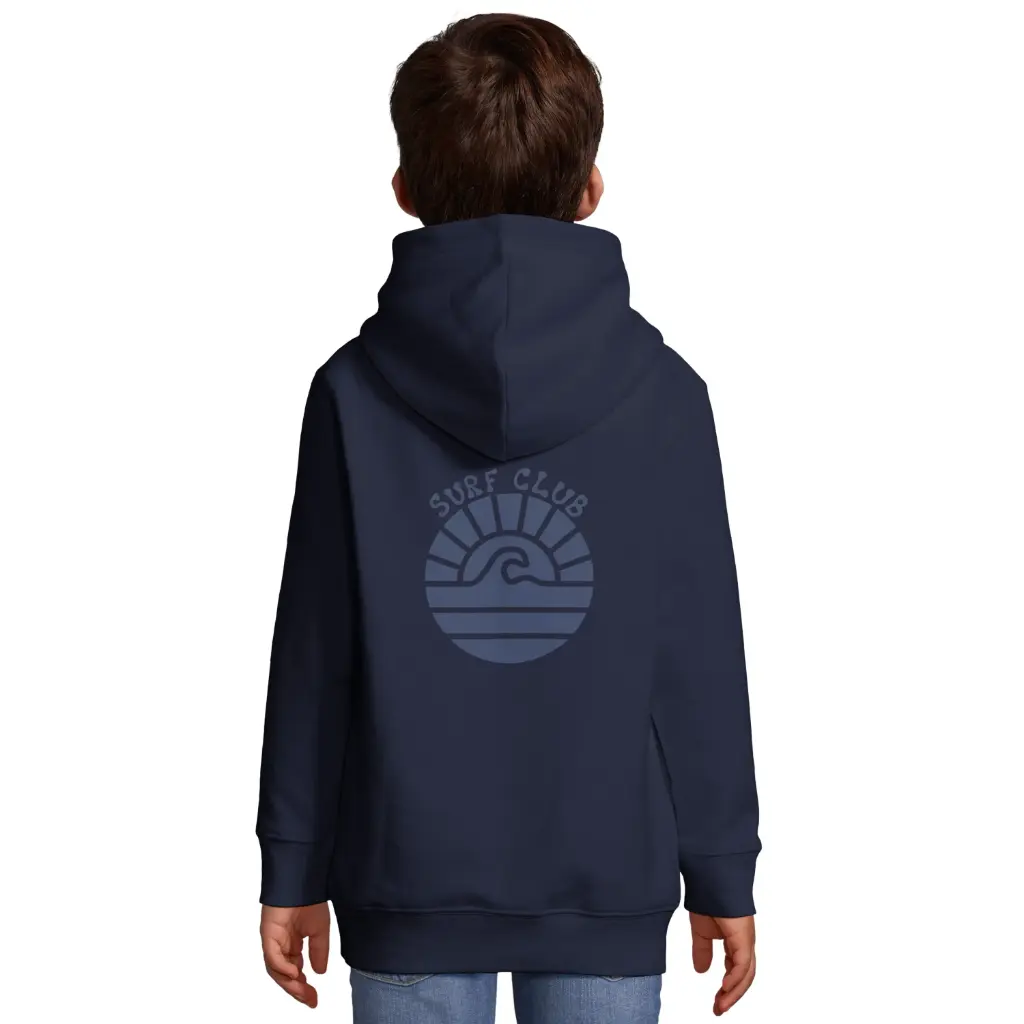 Surf Club Pull à capuche (motif: Sunset bleu marine)