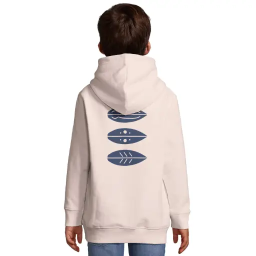 Surf Club Pull à capuche (motif: Planches bleu marine)