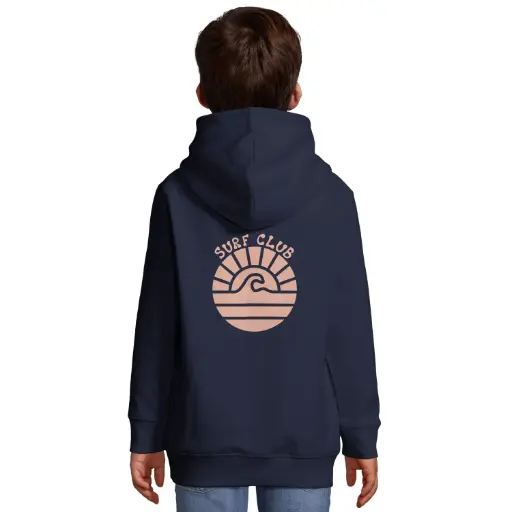 Surf Club Pull à capuche (motif: Sunset sable)