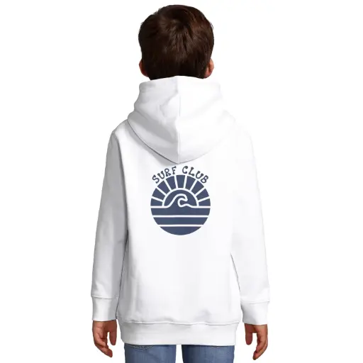 Surf Club Pull à capuche (motif: Sunset bleu marine)